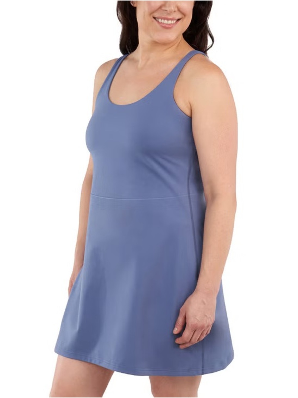 Women’s Scoop Neck  Athletic Dress - Dusty Blue